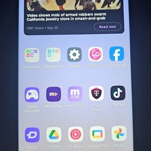 LG Smartphone with Apps Display